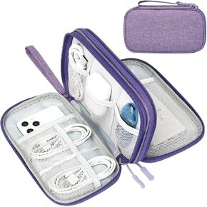 FYY Travel Cable Organizer Pouch Electronic Accessories Carry Case Portable Waterproof Double Layers All-in-One Storage Bag for Cord, Charger, Phone, Earphone Black