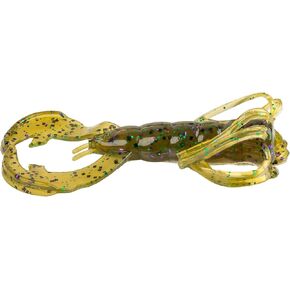 Strike King (RGBLCRW-130) Baby Luau Craw Fishing Lure, Skirted Soft Plastic Finesse Creature Bait, High Action Claws and Skirt, Patented Rage Flange, 3-Inches, 9-Pack, Candy Craw