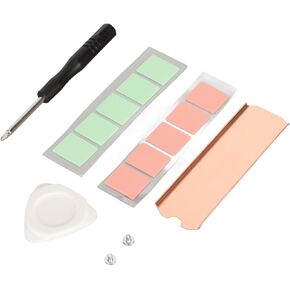 M.2 2280 SSD Copper Heat Sinks, Laptop Copper M.2 Heatsink Copper, NVMe 2280 SSD Cooler with Silicone Thermal Conductive Pad for M.2 2280 NVMe SSDs