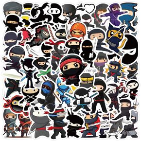 60 Pcs Ninja Stickers for Kids,Ninja Party Favors, Vinyl Waterproof Stickers for Water Bottle Laptop Computer Phone