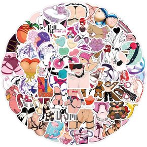 120pcs Sexy Stickers for Adults Dirty,SM Stickers for Women Men, Hot Girl Waterproof Vinyl Decals for Laptop Water Bottles Scrapbook Phone Skateboard Bike Car Luggage (SM-120)