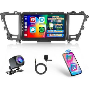 Car Radio Stereo for Kia Carnival Sedona 2015-2020 Built in Carplay/Android Auto, 9 inch IPS Touch Screen Head Unit Radio with DSP BT GPS FM RDS WiFi 2G RAM 64G ROM