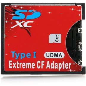 High Speed SDXC SDHC SD to CF Compact Flash Memory Card Reader Adapter Type I