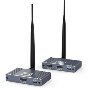 Wireless HDMI Transmitter and Receiver, 1080P@60Hz Full HD Wireless Extender Kit, HDMI Loop Out, 200m/656FT for STB, Laptop, Camera, PC, Netflix, YouTube, Ps4/5 to TV, Projector, DSLR
