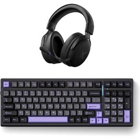 V9 Pro Wireless Geaming Headset ، G98 Pro Wireless Mechanical Keyboard ، 7.1 صوت محيطي ، ميكروفون لإلغاء الضوضاء ، اتصال ثلاثي الوضع ، بنية حشية مخصصة قابلة للتبديل الساخنة