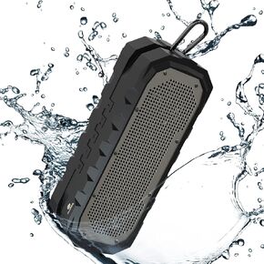 Portable Bluetooth Speaker,Waterproof Outdoors Bluetooth Speaker,Hands-Free Call Portable Conference Speakers, TWS,AUX,USB Pairing for Videoconferencing, Home, Camping (Black)