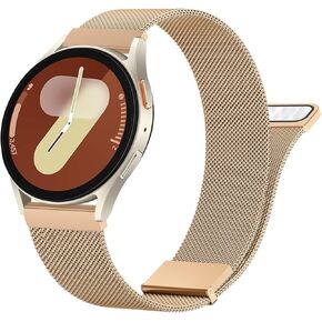 Metal Bands Compatible with Samsung Galaxy Watch 7 Band 40mm 44mm, FE Bands 40mm, Stainless Steel Metal Replacement Bracelet Strap for Galaxy Watch 7 Band Women Men
