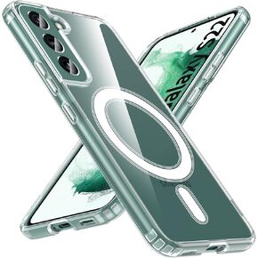 for Samsung Galaxy S24 Plus Case 6.7'', Magnetic S24 Plus Case Compatible with Magsafe, [Military Grade Shockproof] Translucent Back Slim Bumper Cover Phone Case Galaxy s24 Plus,Black