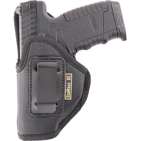 Maxx Carry IWB Gun Holster Conceal Carry, Soft Leatherette Material, Suede Interior, Fits: Beretta Nano, Ruger LCS, ECS, MAX, S&W Shield 9mm, Slim 709, Mossberg MC1 SC, Walther PPS, P22Q