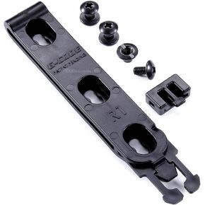 HolsterSmith G-Code Molle Clip Attachments - OWB Locking Design (Outside-The-Waistband) - (for 1.75-3.00 inch Straps & Belts) - for KYDEX Holsters, Sheaths, Tools, Mag Pouch