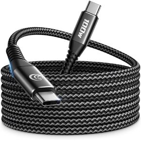 Aioneus USB C to USB C Cable, 10ft 100W Type C to Type C Charger Cord Fast Charging Nylon Braided Long USBC Cable for Samsung S24 Ultra/S23/S22, iPhone 16/15 Pro Max, for MacBook/iPad Pixel PS5 Switch