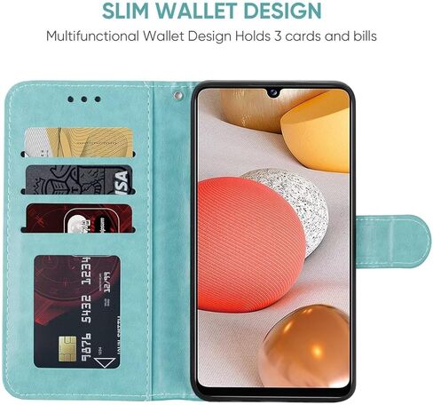 Case for Galaxy A42 5G Case, Galaxy M42 5G SM-A426 Wallet Case with Tempered Glass Screen Protector, Leather Flip Credit Card Holder Stand Phone Cover Case for Samsung Galaxy A42 5G Rose Gold in Kuwait