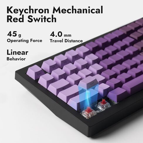 X4 QMK Wired Mechanical Keyboard, 75% Layout South-Facing Red Backlit, Side-Printed Double-Shot PBT Keycaps with Linear Red Mechanical Switch for Windows in Saudi Arabia