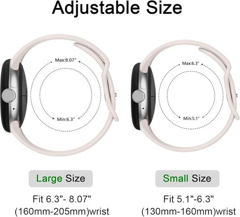 AK Silicone Band متوافق مع Google Pixel Watch 3 Band 41mm ، Google Pixel Watch 2 Band ، Google Pixel Band Women Men ، Soft Sport Replacemband Strap لـ Pixel Watch in Saudi Arabia