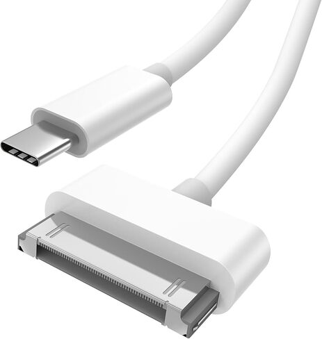 30-Pin to USB C Adapter Cable for iPhone, iPad, iPod – 3ft (Next-Generation Data Cable/Charging Cable from USB C to Dock Connector for iPhone 4S/4/3G/3/1, iPad 3/2/1, iPod, White in Saudi Arabia