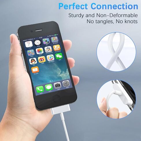 30-Pin to USB C Adapter Cable for iPhone, iPad, iPod – 3ft (Next-Generation Data Cable/Charging Cable from USB C to Dock Connector for iPhone 4S/4/3G/3/1, iPad 3/2/1, iPod, White in Saudi Arabia