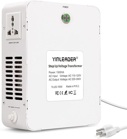 Yinleader Voltage Converter 110V to 220V Step Up Transformer Using 220/230/240 Volt European Asian Appliances in US (1000W) in Kuwait