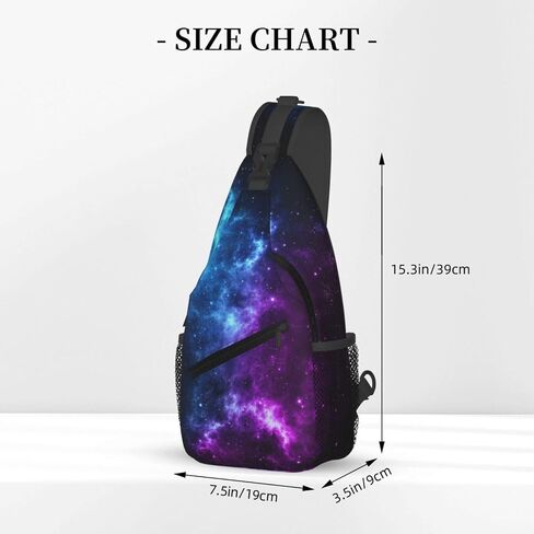 حقيبة حبال Galaxy للنساء Crossbody Bag Blue و Purple Galaxy مع كوكب وحقيبة خلفية للمساحة القمر للرجال للرجال موضوع كيس الكتف الرياضي. in Kuwait