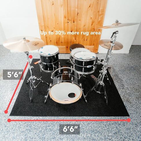 Drum Rug and Bass Drum Anchor - 6'6" x 5'6" - The Best Drum Rug - World's Best Bass Drum Anchor - Stops Bass Drum Creep & Slipping - Drum Set Accessory & Gift in Saudi Arabia