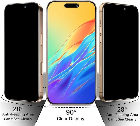 Pokolan 3 Pack Screen Protector for iPhone 16 Pro Max Tempered Glass, Full Coverage, Bubble Free, Anti-Scratch, Easy to install in Kuwait