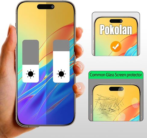 Pokolan 3 Pack Screen Protector for iPhone 16 Pro Max Tempered Glass, Full Coverage, Bubble Free, Anti-Scratch, Easy to install in Kuwait