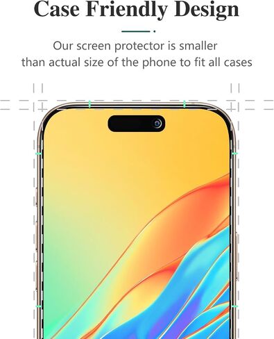 Pokolan 3 Pack Screen Protector for iPhone 16 Pro Max Tempered Glass, Full Coverage, Bubble Free, Anti-Scratch, Easy to install in Kuwait