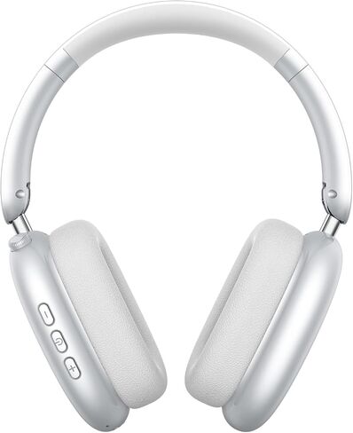 Wireless Headphones Over Ear, Bluetooth 5.4 Headsets, Hi-Fi Stereo, ANC Noise Cancelling, Built-in Microphone, 30 Hours Playtime, 3.5mm Jack, Lightweight for Phones, Computers, Games（Silver） in Kuwait