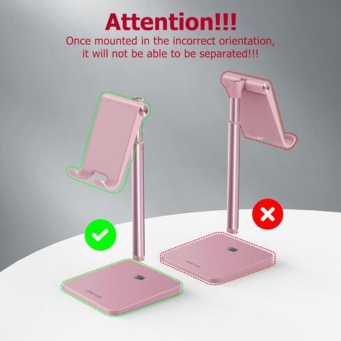 OMOTON CA02 Cell Phone Stand with Charging Hole for Desk Lightweight Silver | Fits iPhone 17/Samsung Galaxy 4-7" · Hands-Free Call · Gaming · Live Streaming · Compact Portable for Travel, Office, Home in Kuwait