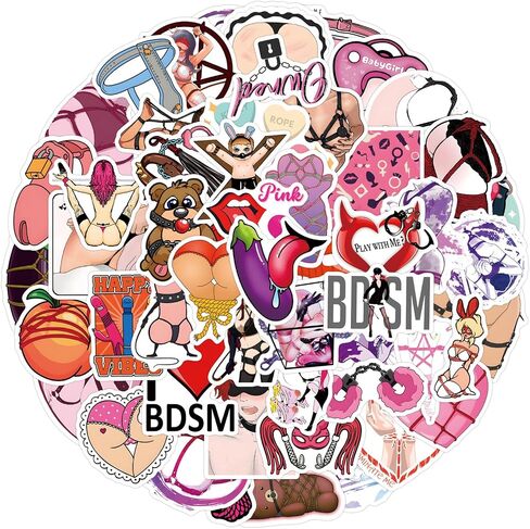 120pcs Sexy Stickers for Adults Dirty,SM Stickers for Women Men, Hot Girl Waterproof Vinyl Decals for Laptop Water Bottles Scrapbook Phone Skateboard Bike Car Luggage (SM-120) in Saudi Arabia
