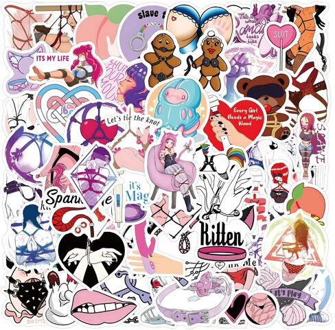 120pcs Sexy Stickers for Adults Dirty,SM Stickers for Women Men, Hot Girl Waterproof Vinyl Decals for Laptop Water Bottles Scrapbook Phone Skateboard Bike Car Luggage (SM-120) in Saudi Arabia