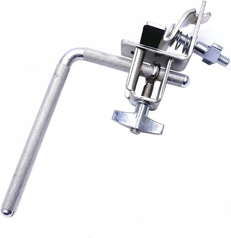 Cowbell Mount Holder with Bass Drum Hoop Mount Clamp, 3/8" Percussion Cowbell Mount Extension Rod Cowbell Clamp Cowbell Tambourine Mounting Bracket for Bass Drum Set Hardware Accessories in Saudi Arabia