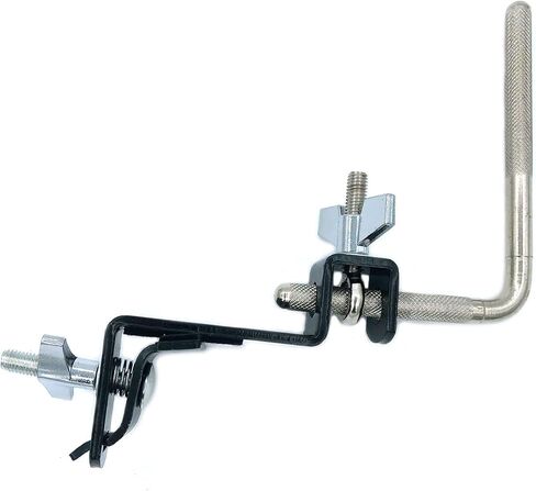 Cowbell Mount Holder with Bass Drum Hoop Mount Clamp, 3/8" Percussion Cowbell Mount Extension Rod Cowbell Clamp Cowbell Tambourine Mounting Bracket for Bass Drum Set Hardware Accessories in Saudi Arabia