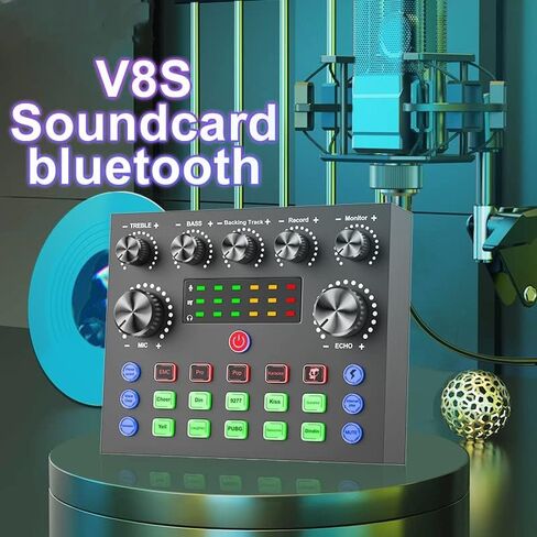 F998 Professional Audio Mixer,Voice Changer and Audio Interface with DJ Mixer Effects,Podcast Production Studio Equipment,for Podcasting/Gaming/Karaoke/Tiktok/YouTube Streaming White in Saudi Arabia