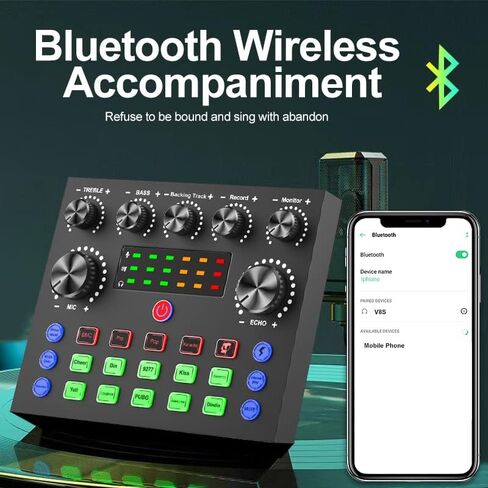 F998 Professional Audio Mixer,Voice Changer and Audio Interface with DJ Mixer Effects,Podcast Production Studio Equipment,for Podcasting/Gaming/Karaoke/Tiktok/YouTube Streaming White in Saudi Arabia