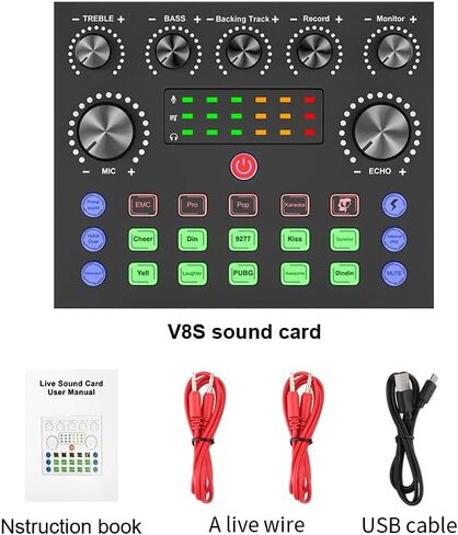 F998 Professional Audio Mixer,Voice Changer and Audio Interface with DJ Mixer Effects,Podcast Production Studio Equipment,for Podcasting/Gaming/Karaoke/Tiktok/YouTube Streaming White in Saudi Arabia