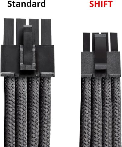 CableMod C-Series Pro ModFlex Sleeved 8-pin PCIe Cable for Corsair Type 5 RMX Shift (Black + White, 65cm) in Kuwait