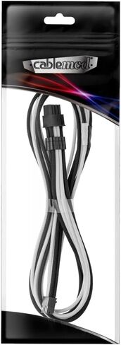 CableMod C-Series Pro ModFlex Sleeved 8-pin PCIe Cable for Corsair Type 5 RMX Shift (Black + White, 65cm) in Kuwait