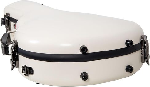 حقيبة Crossrock A-style Mandolin تناسب جيبسون A4 | غلاف صلب مصنوع من الألياف الزجاجية بنسبة 100% مع مزالج للعلامة التجارية، وقفل TSA، وأشرطة قابلة للفصل - أسود (CRF2020MAGBK) in Kuwait