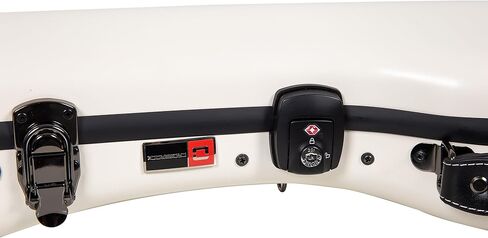 حقيبة Crossrock A-style Mandolin تناسب جيبسون A4 | غلاف صلب مصنوع من الألياف الزجاجية بنسبة 100% مع مزالج للعلامة التجارية، وقفل TSA، وأشرطة قابلة للفصل - أسود (CRF2020MAGBK) in Kuwait