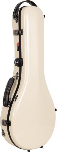 حقيبة Crossrock A-style Mandolin تناسب جيبسون A4 | غلاف صلب مصنوع من الألياف الزجاجية بنسبة 100% مع مزالج للعلامة التجارية، وقفل TSA، وأشرطة قابلة للفصل - أسود (CRF2020MAGBK) in Kuwait