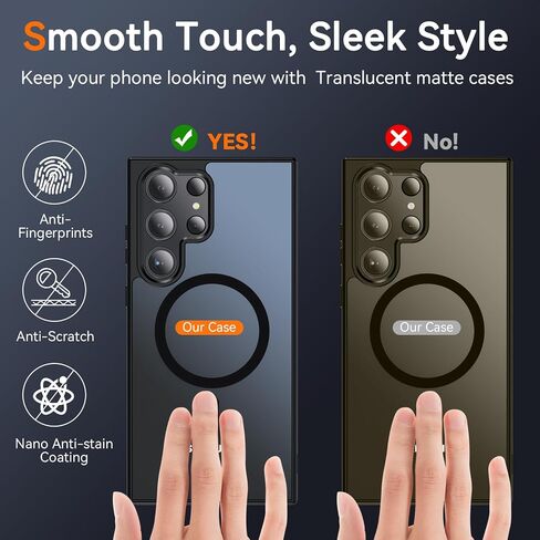 بالنسبة إلى Samsung Galaxy S24 Plus Case 6.7 '' ، S24 Magnetic Plus متوافق مع Magsafe ، [Grady Grady Frackproof] Provess Proghent Cover Cover Case Galaxy S24 Plus ، Black in Kuwait