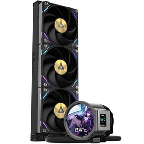CPU Liquid Cooling LX800 PRO 360 ARGB 2.8 INCH Customisable IPS + 1.44 INCH LCD Dual Screen Display/Dual Temperature Zone Monitoring/HIGH Performance Fan (White, 360mm)