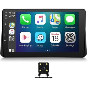 Double Din Car Stereo for Dodge Grand Caravan 2011-2020 9 Inch Touch HD Screen Android 13 Car Audio Multimedia Receiver with CarPlay Android Auto GPS Radio Navigation Bluetooth Camera - 2+32G
