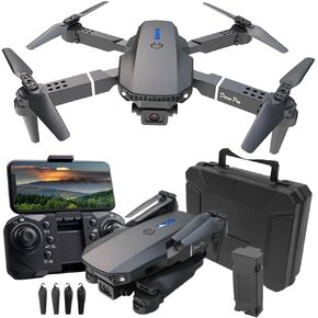 Drone With One Camera-Foldable WiFi Drone, 3D Flips,Altitude Hold for Adults Beginners 1 Battery E88