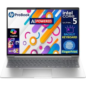 HP Probook 460 AI Powered Business Laptop 16.0" IPS FHD+ Display (Intel Ultra 5 125U (Beats i5-1335u), 32GB DDR5, 1TB PCIe SSD, Intel Graphics, Backlit KB, Fingerprint, WiFi 6E, Webcam, Win 11 Pro)