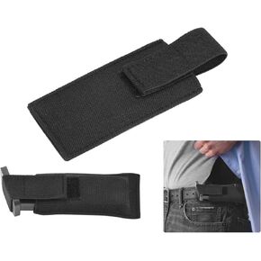 MOTAIN Horizontal Magazine Concealed Carrier,1 Pack Extra Single/Double Pistol Magazine Carrier Pouch with Safety Hook & Loop