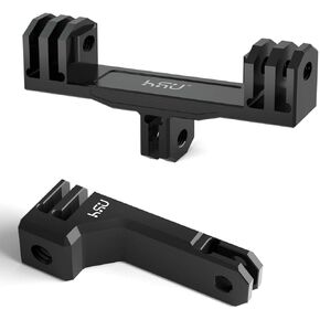 HSU Aluminum Vertical Bracket Adapter and Dual Twin Mount Adapter for GoPro Hero 12/11/10/9/8/7/6/5/4 DJI Omso Action AKASO Campark and Other Action Cameras