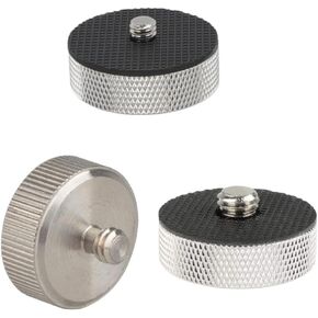 CAMVATE 3/8"-16 Female to 1/4"-20 Male + 1/4"-20 Male to 3/8"-16 Female + 1/4"-20 Female to 3/8"-16 Male Screw Adapter