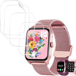 [ 3 Pack ] Hydrogel Screen Protector for Doomixs Montre Connectée Femme Smartwatch 1.93" TPU [Clear HD] Self-Healing Soft Protective Film