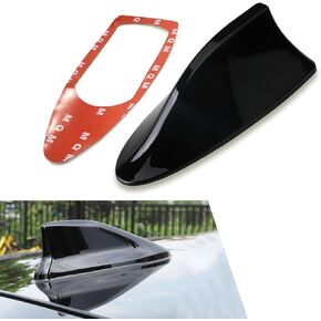 Car Shark Fin Antenna, Car Exterior Accessories Antenna Top Cover, Wind Drag Reduction Roof Spoiler Radio Signal Enhancement Antenna, Universal for Most Cars (Black)